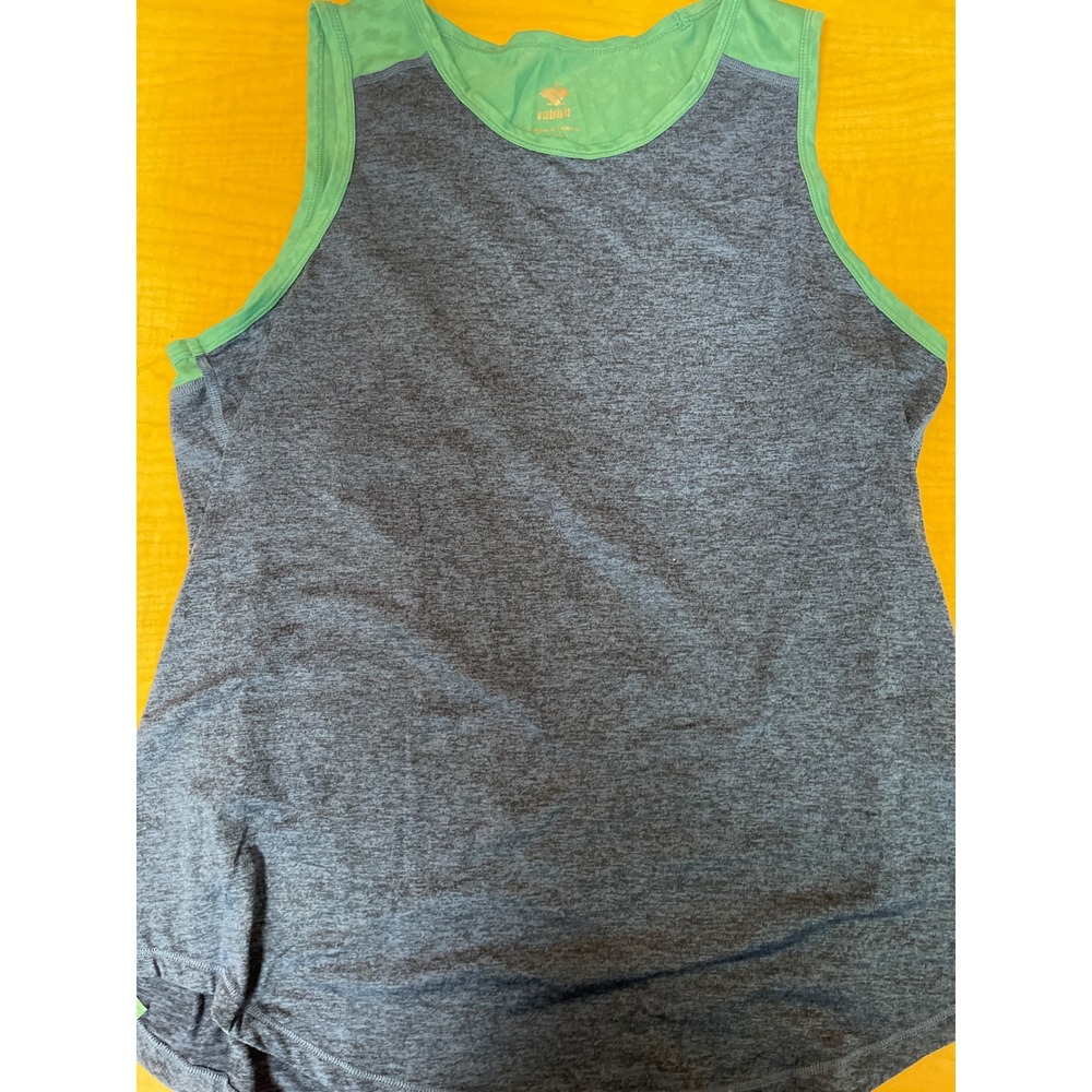 Rabbit Running Tank Top Blue Teal Colorblock Heathered Performance Mens XL